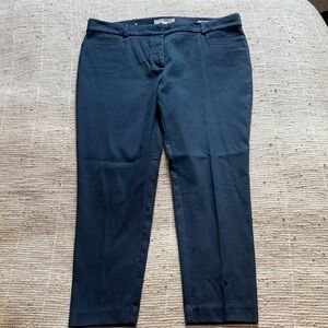 LOFT Navy Blue Sutton Skinny Women's Trousers